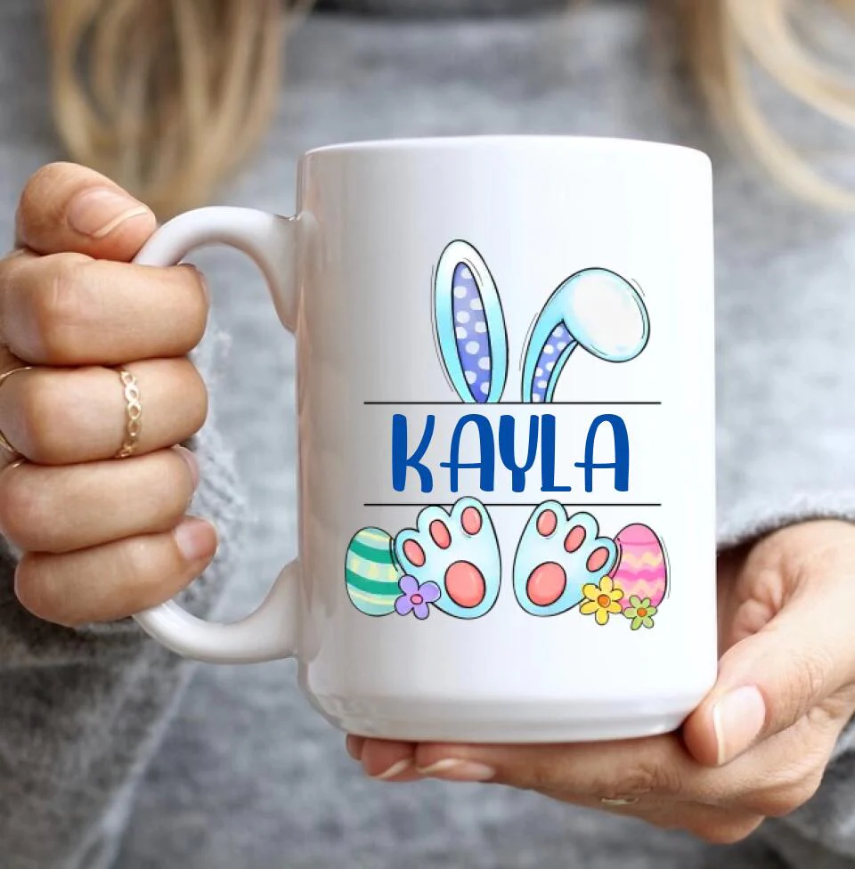 Badass Bunny Mom/Wife - Personalized Mug - Custom Nickname - Easter Day Gift for Mom or Wife - Image 6