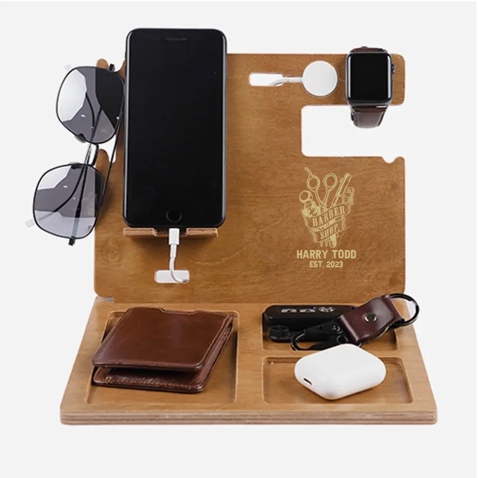 Barber Shop Personalized Dock Station - Image 2