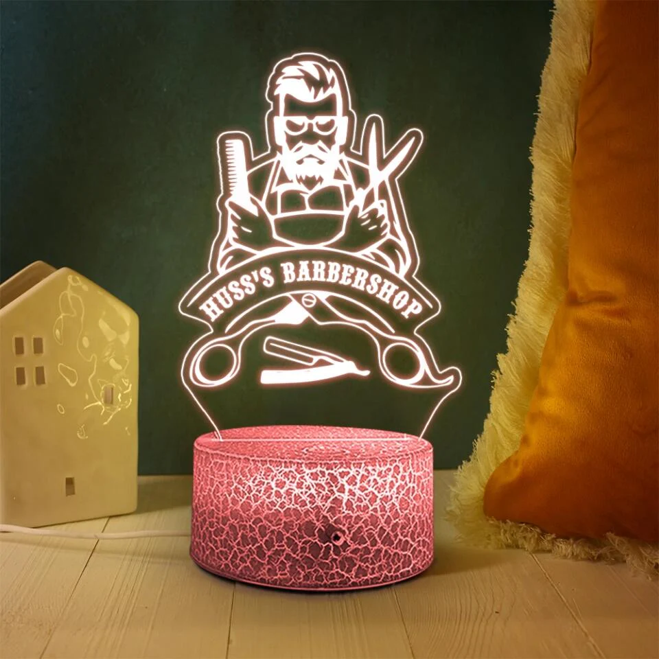 Custom Barbershop's Name, Salon Name - Personalized 3D Led Light - Gift for Hairdresser or Hairstylist - Image 6