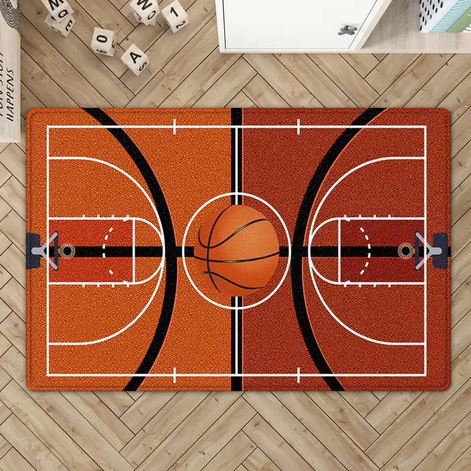 Basketball Court Rug Special Doormat Gift For Kids Basketball Lovers - Image 2