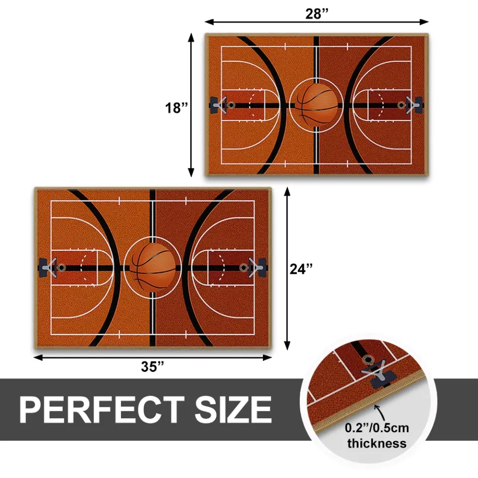 Basketball Court Rug Special Doormat Gift For Kids Basketball Lovers - Image 7