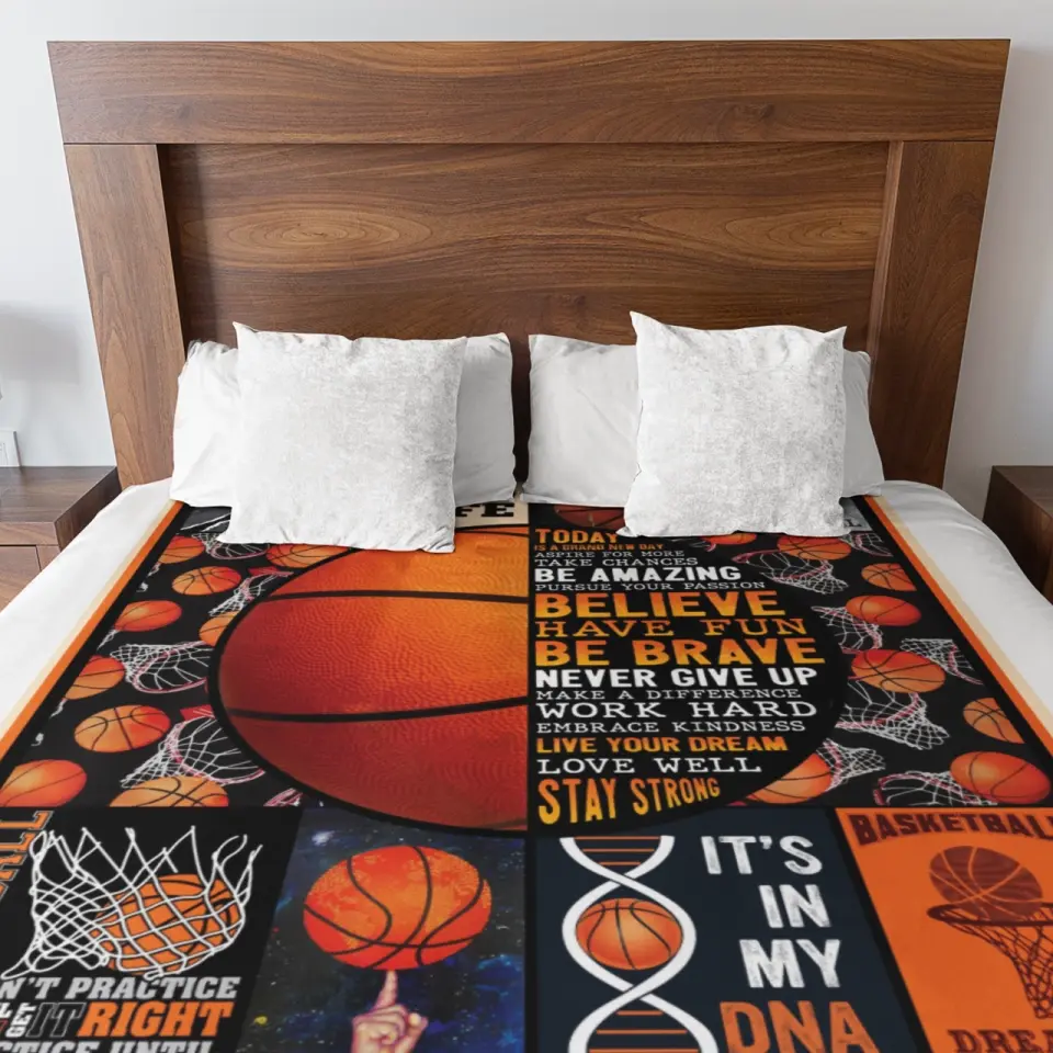 Basketball Dream Big Start Now, Fleece Blanket, Gift For Basketball Players | 312IHPBNBL1323 - Image 4