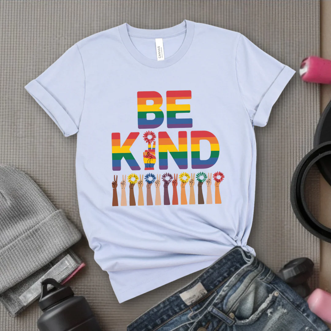 Be Kind Flowers - Girl Power Inspirational T-Shirt - Women Empowerment Tee - Gift for Her - Bella Canvas 3001 - Image 6