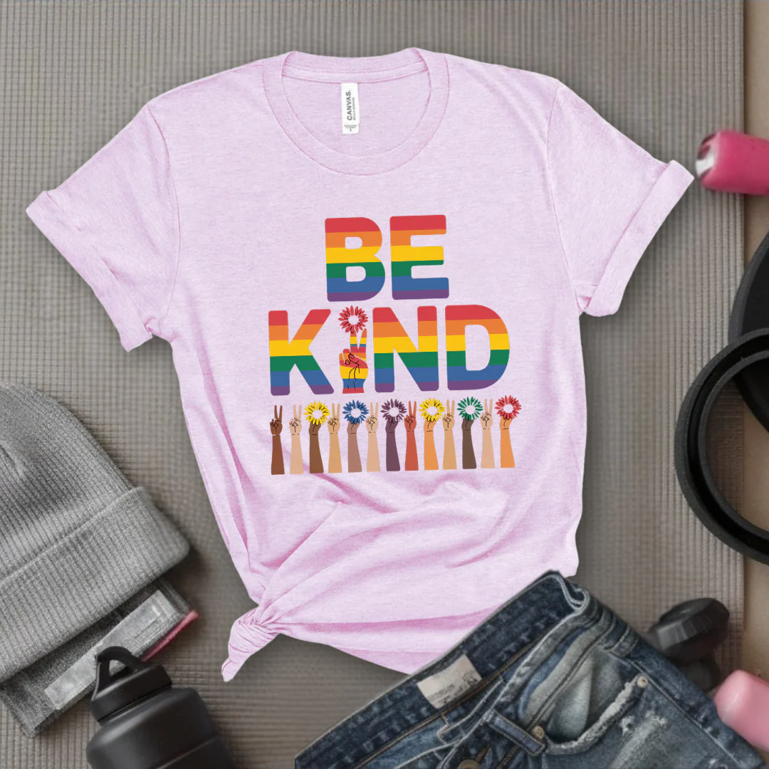 Be Kind Flowers - Girl Power Inspirational T-Shirt - Women Empowerment Tee - Gift for Her - Bella Canvas 3001 - Image 7