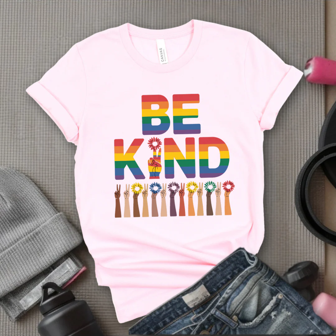 Be Kind Flowers - Girl Power Inspirational T-Shirt - Women Empowerment Tee - Gift for Her - Bella Canvas 3001 - Image 8