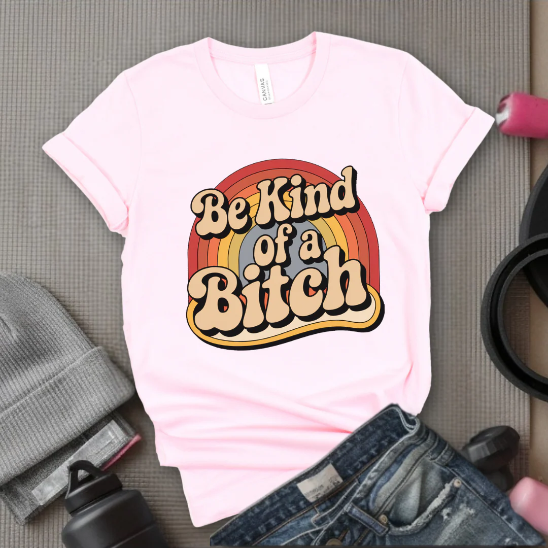 Be Kind of a Bitch Rainbow - Feminist T-Shirt - Women Empowerment Tee - Bella Canvas 3001 - Image 10