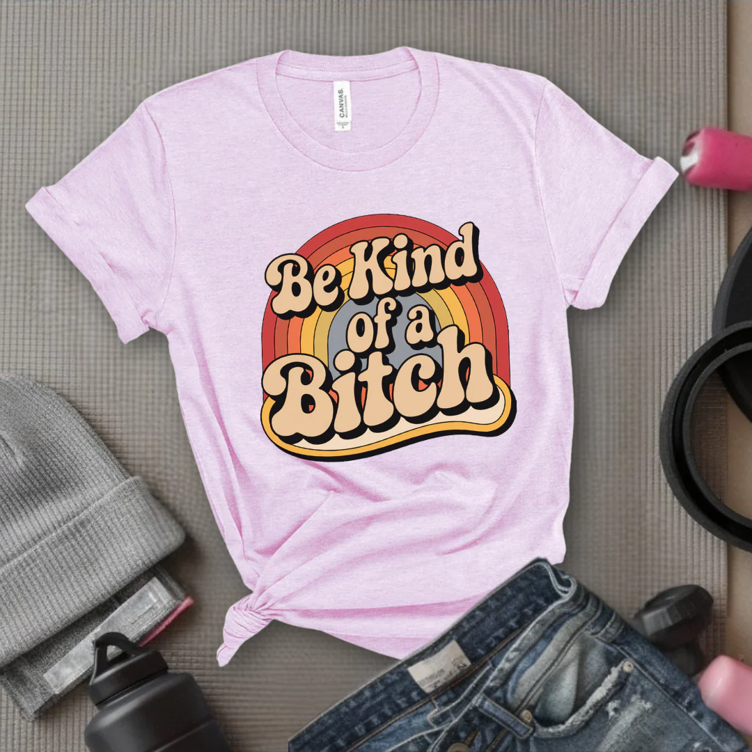 Be Kind of a Bitch Rainbow - Feminist T-Shirt - Women Empowerment Tee - Bella Canvas 3001 - Image 9