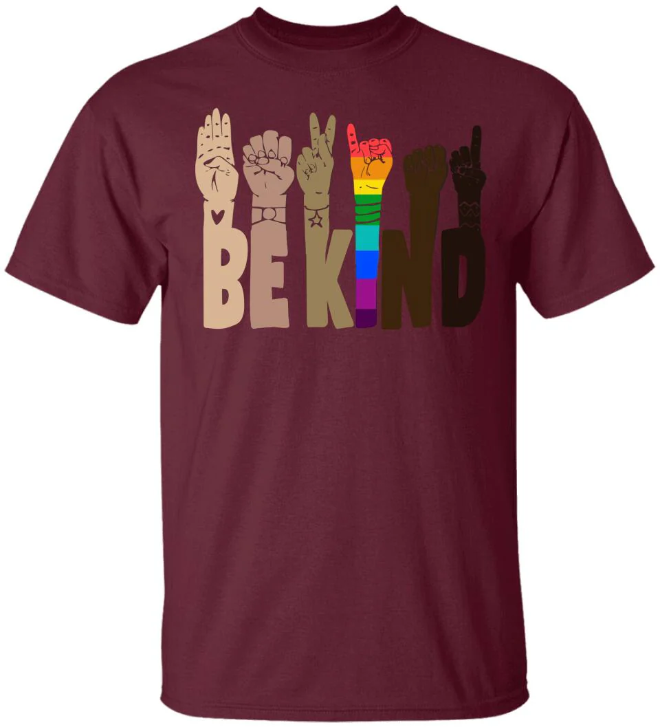 Be Kind Rainbow Sign Language Shirt LGBT Pride Gifts - Image 10