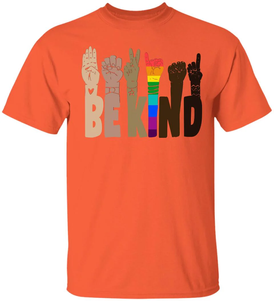 Be Kind Rainbow Sign Language Shirt LGBT Pride Gifts - Image 12