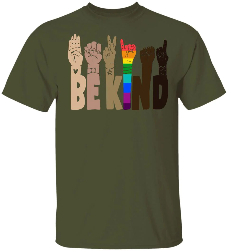 Be Kind Rainbow Sign Language Shirt LGBT Pride Gifts - Image 19