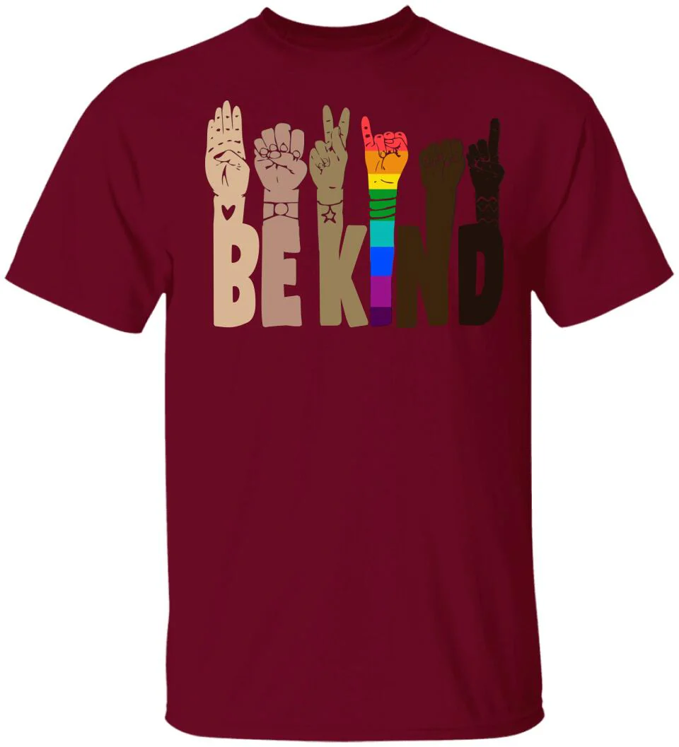 Be Kind Rainbow Sign Language Shirt LGBT Pride Gifts - Image 20