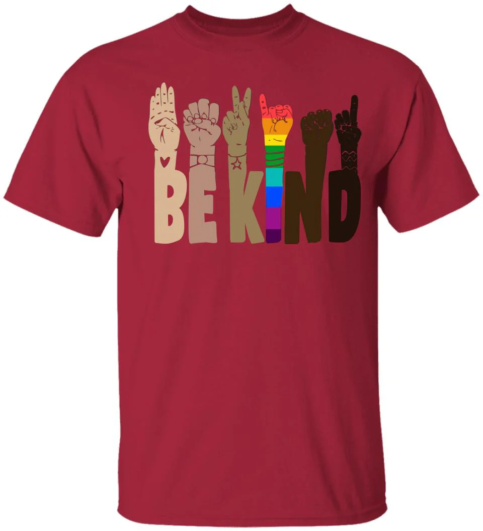 Be Kind Rainbow Sign Language Shirt LGBT Pride Gifts - Image 4