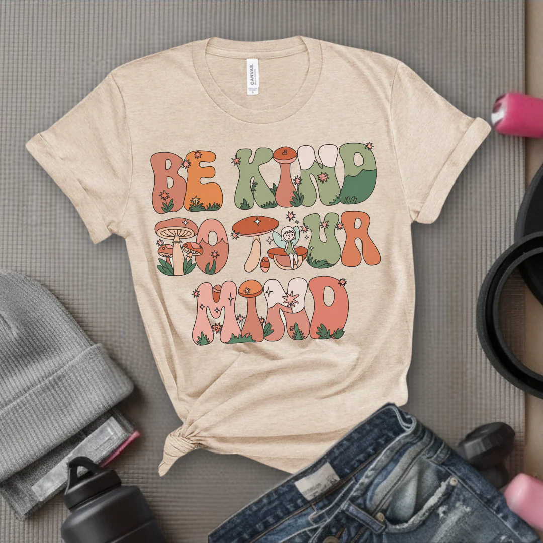 Be Kind to Your Mind - Mental Health Shirt - Positive Sayings Tee - Self Love Shirt - Inspirational Tshirt - Bella Canvas 3001 - Image 3