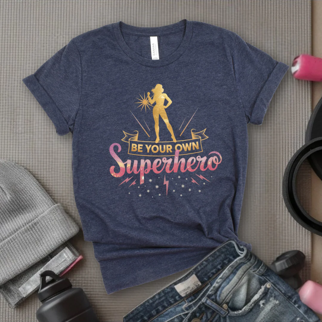 Be Your Own Superhero - Women Empowerment Tee - Gift for Her - Bella Canvas 3001 - Image 3