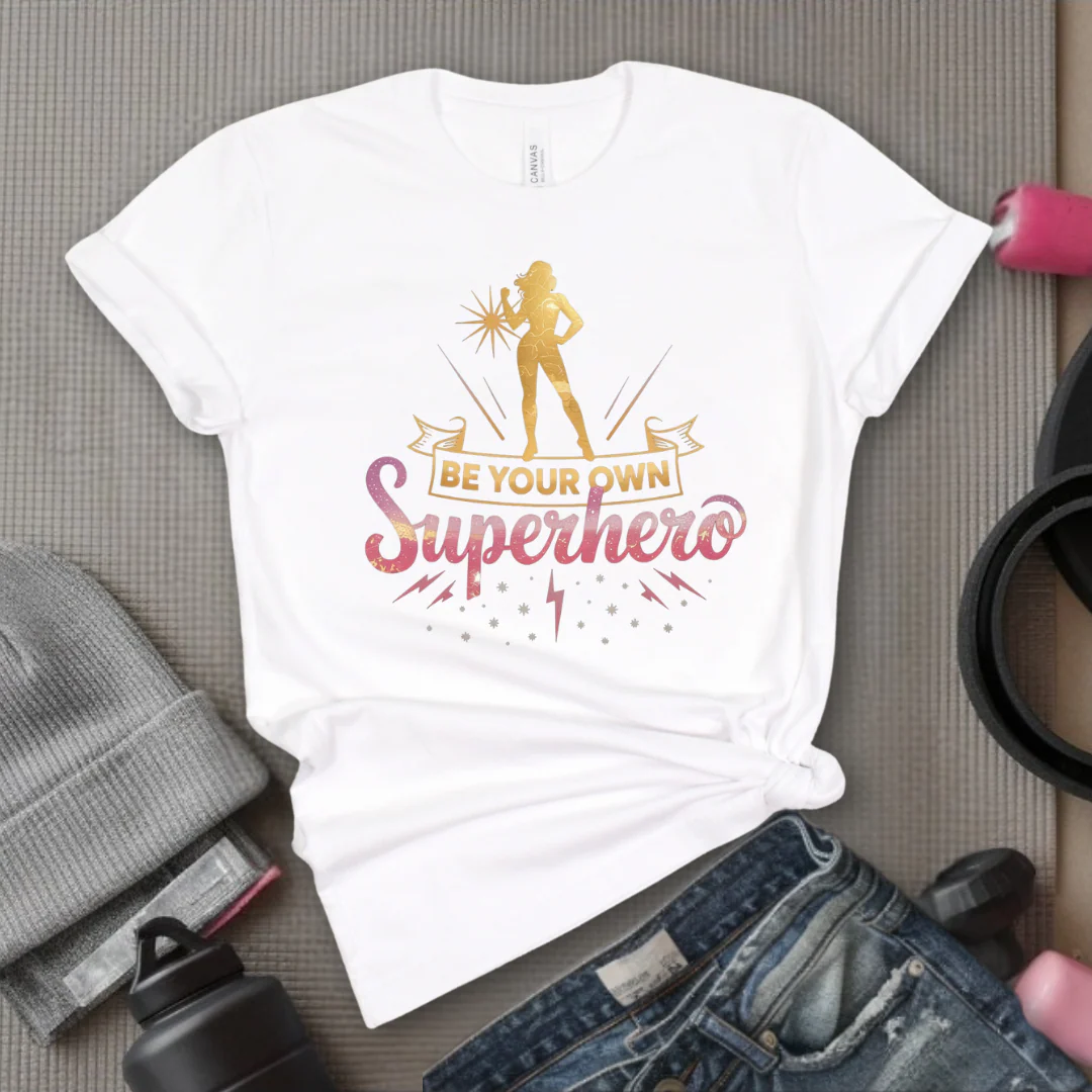 Be Your Own Superhero - Women Empowerment Tee - Gift for Her - Bella Canvas 3001 - Image 4