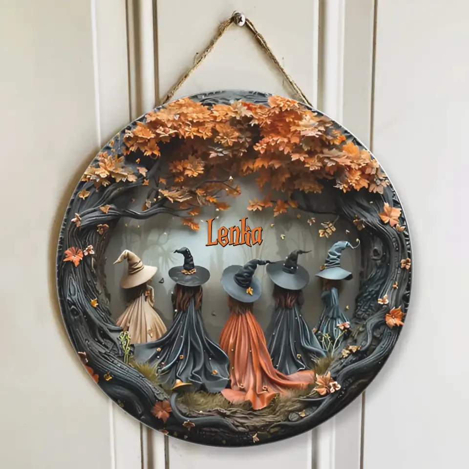 Beautiful Mysterious Witches Personalized Wooden Sign - Image 3