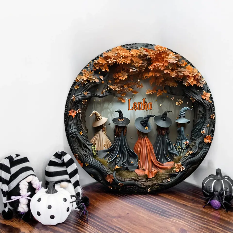 Beautiful Mysterious Witches Personalized Wooden Sign - Image 7