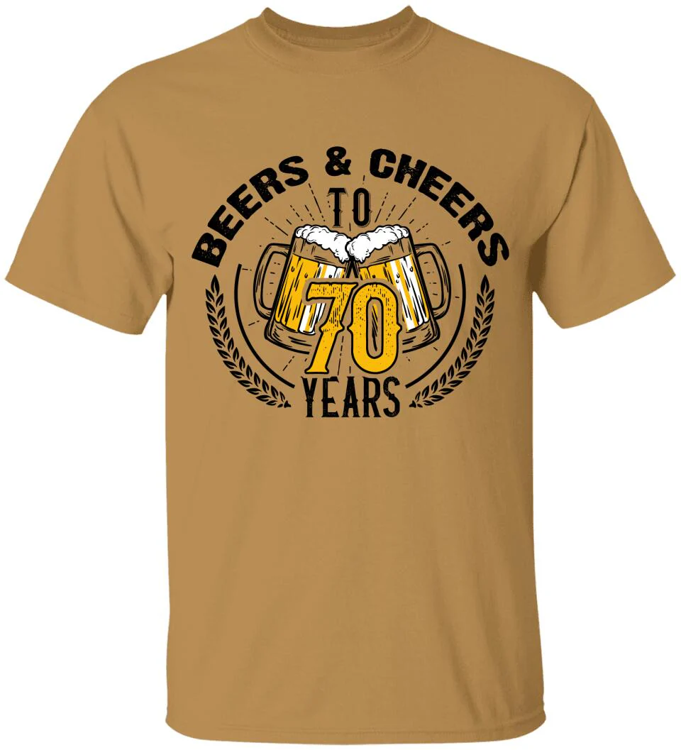 Beer and Cheer to 70 Years T-Shirt - Image 11