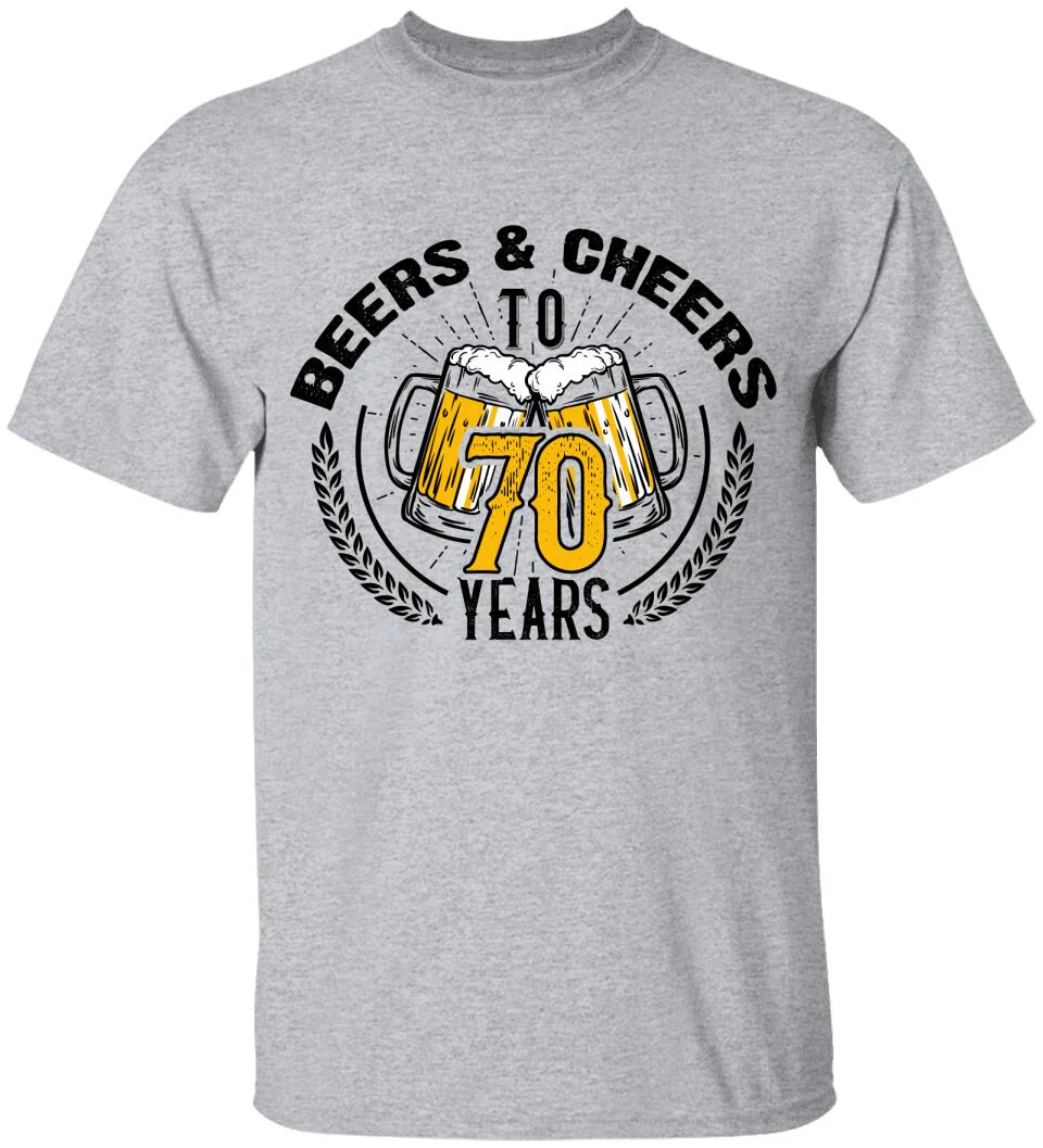 Beer and Cheer to 70 Years T-Shirt - Image 14