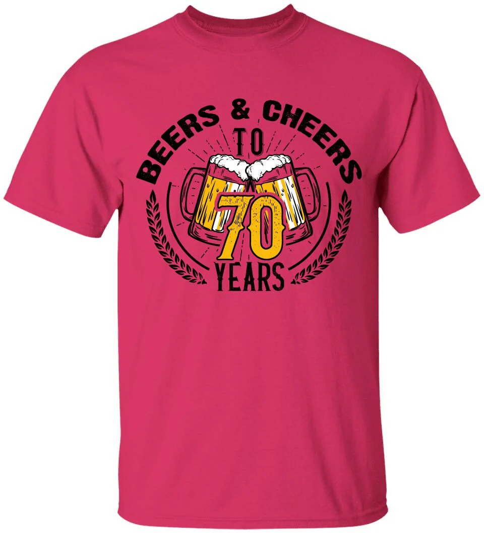 Beer and Cheer to 70 Years T-Shirt - Image 5