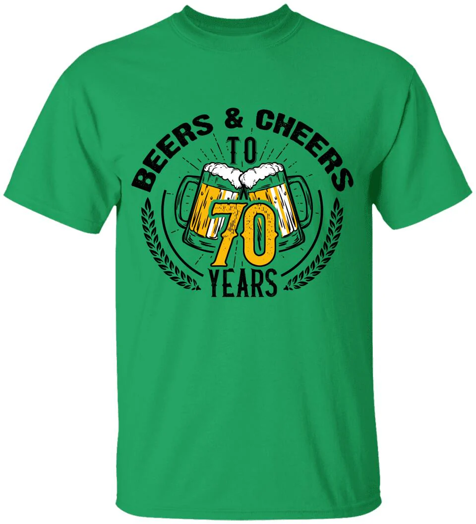Beer and Cheer to 70 Years T-Shirt - Image 6