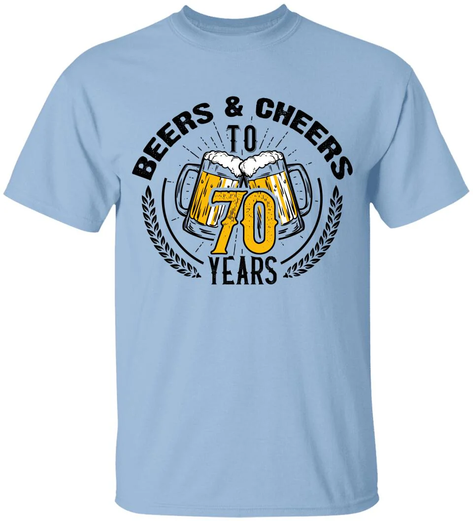 Beer and Cheer to 70 Years T-Shirt - Image 7
