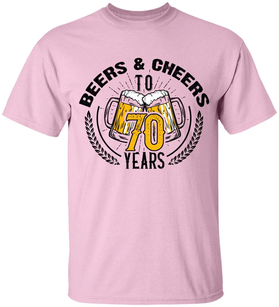 Beer and Cheer to 70 Years T-Shirt - Image 8
