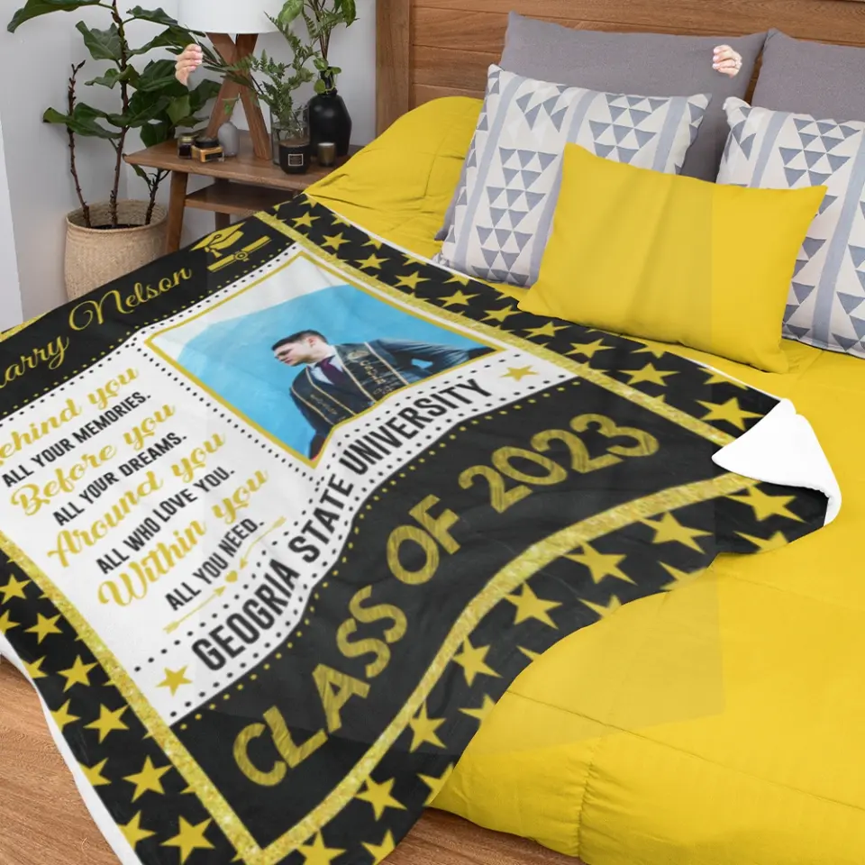 Behind You All Your Memories Before You All Your Dreams - Personalized Upload Photo Blanket - Best Graduation Gift For Friends For Him/Her Graduated Day - Anniversary Gift - 304IHPTLBL477 - Image 10