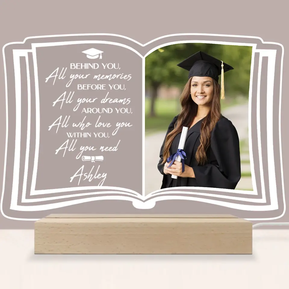 Behind You All Your Memories Graduation Personalized Led Light - Image 2