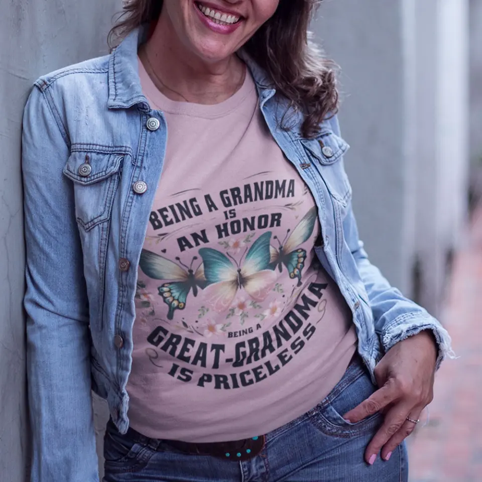 Being A Grandma Is An Honor - T-shirt Front Side - Image 3