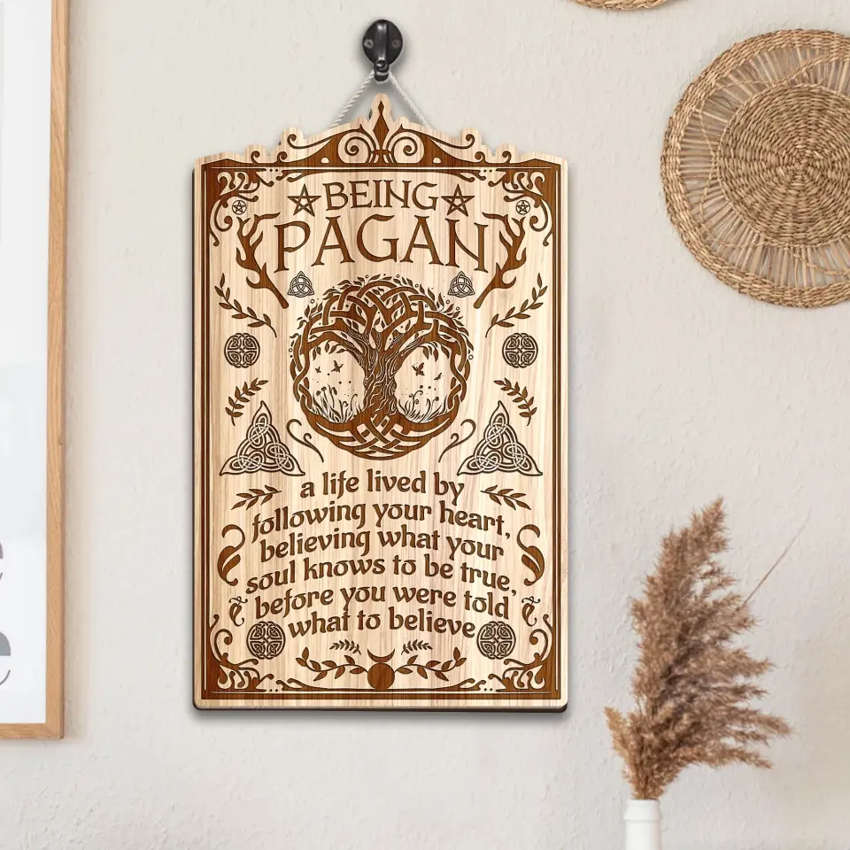 Being A Pagan Wooden Sign For Witch Lovers Halloween Gifts - Image 5