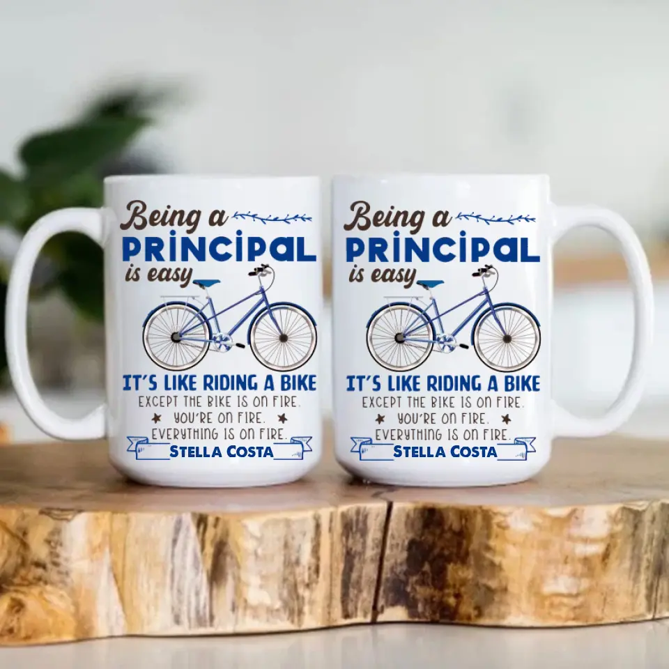 Being A Principal Is Easy White Mug Principal Gift - Image 6