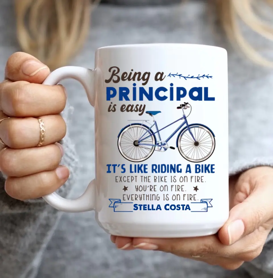 Being A Principal Is Easy White Mug Principal Gift - Image 7
