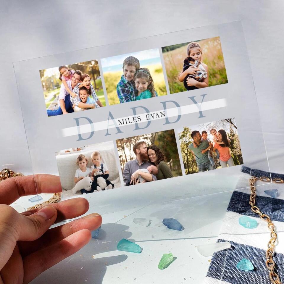 Custom Best Daddy/Mommy Ever 6 Photos - Personalized Acrylic Plaque - Image 2