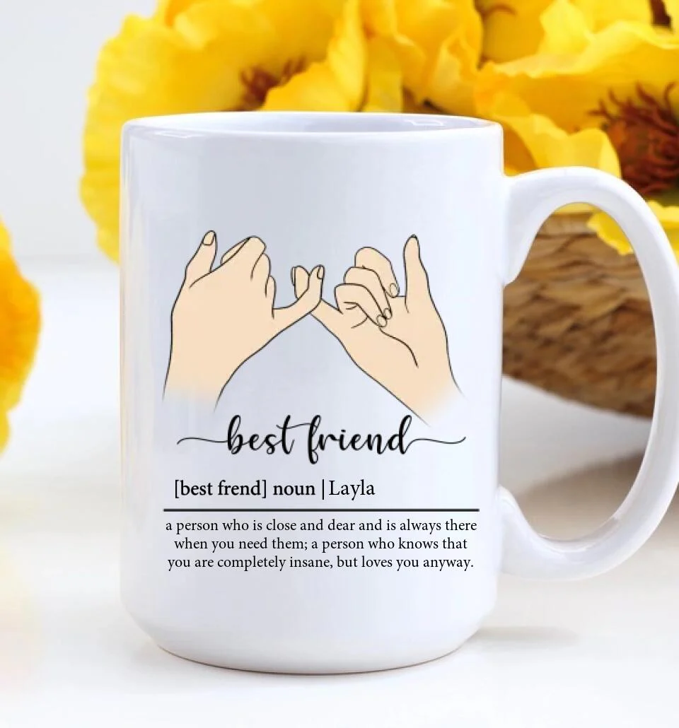 Best Friend Description With Favorite Song Personalized White Mug - Image 11