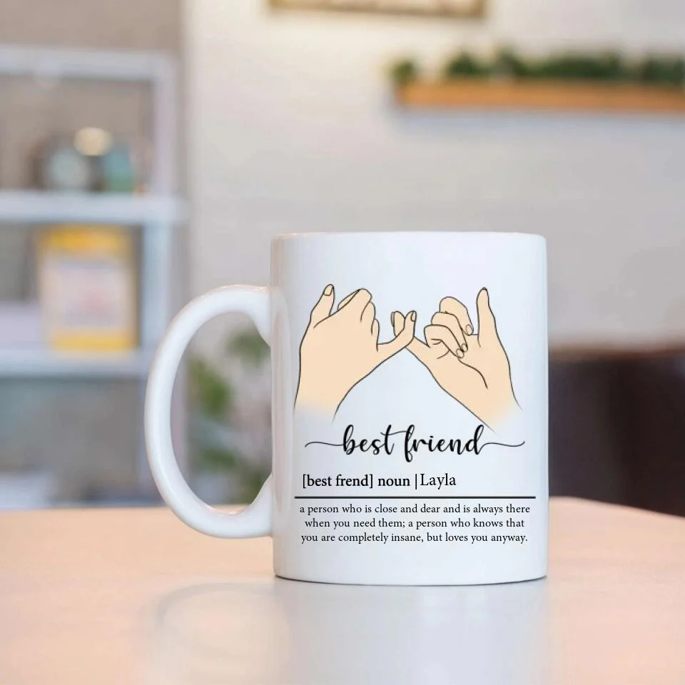 Best Friend Description With Favorite Song Personalized White Mug - Image 4