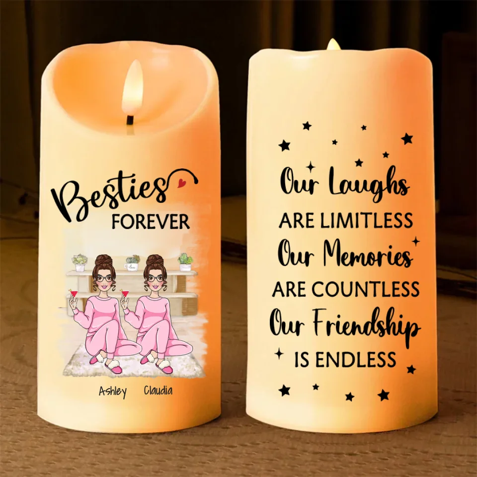 Best friend Forever - Personalized LED Candle- Gift For Bestie Friends - Image 2