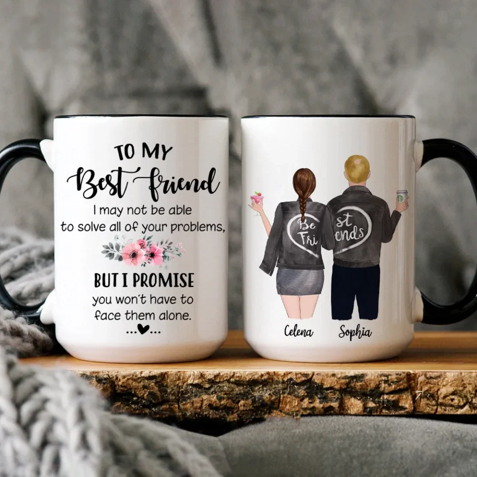 Best Friends Forever - Male & Female Friends - Personalized Mug For Besties Friends - Image 12