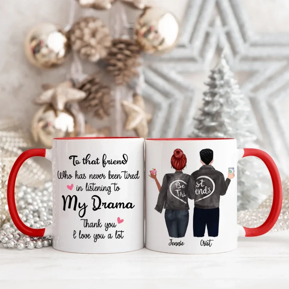 Best Friends Forever - Male & Female Friends - Personalized Mug For Besties Friends - Image 14