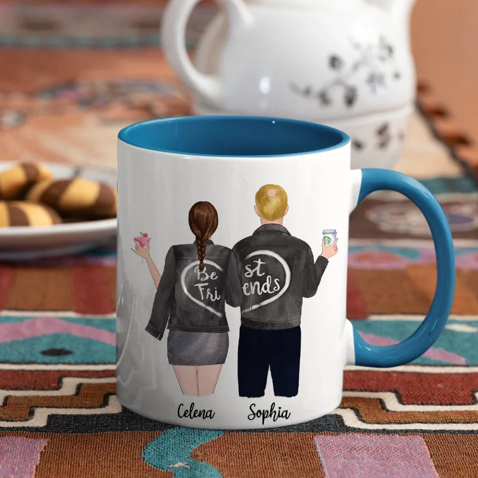Best Friends Forever - Male & Female Friends - Personalized Mug For Besties Friends - Image 17
