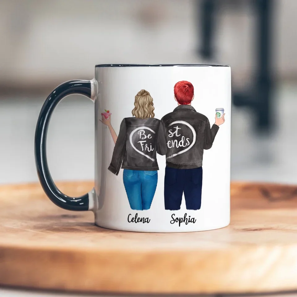 Best Friends Forever - Male & Female Friends - Personalized Mug For Besties Friends - Image 18