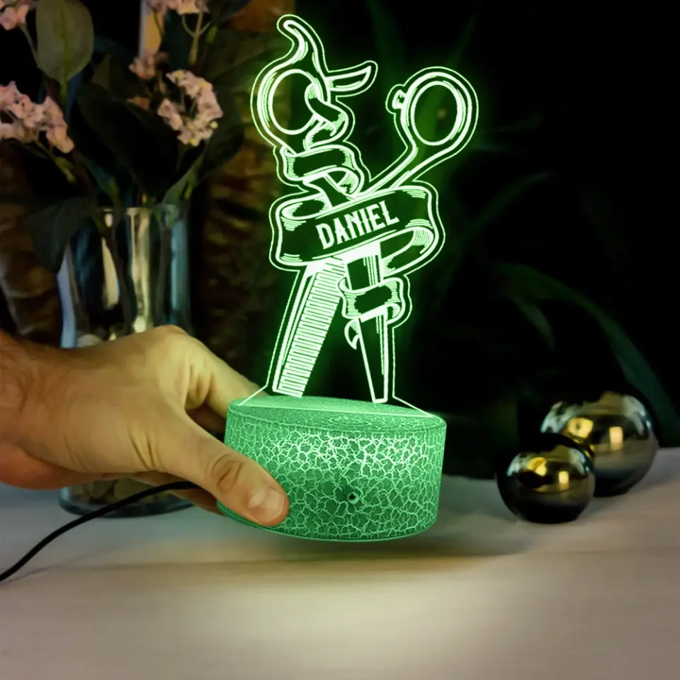Best Hairstylist, Personalized Led Light, Birthday Gift | 312IHPBNLL072 - Image 2