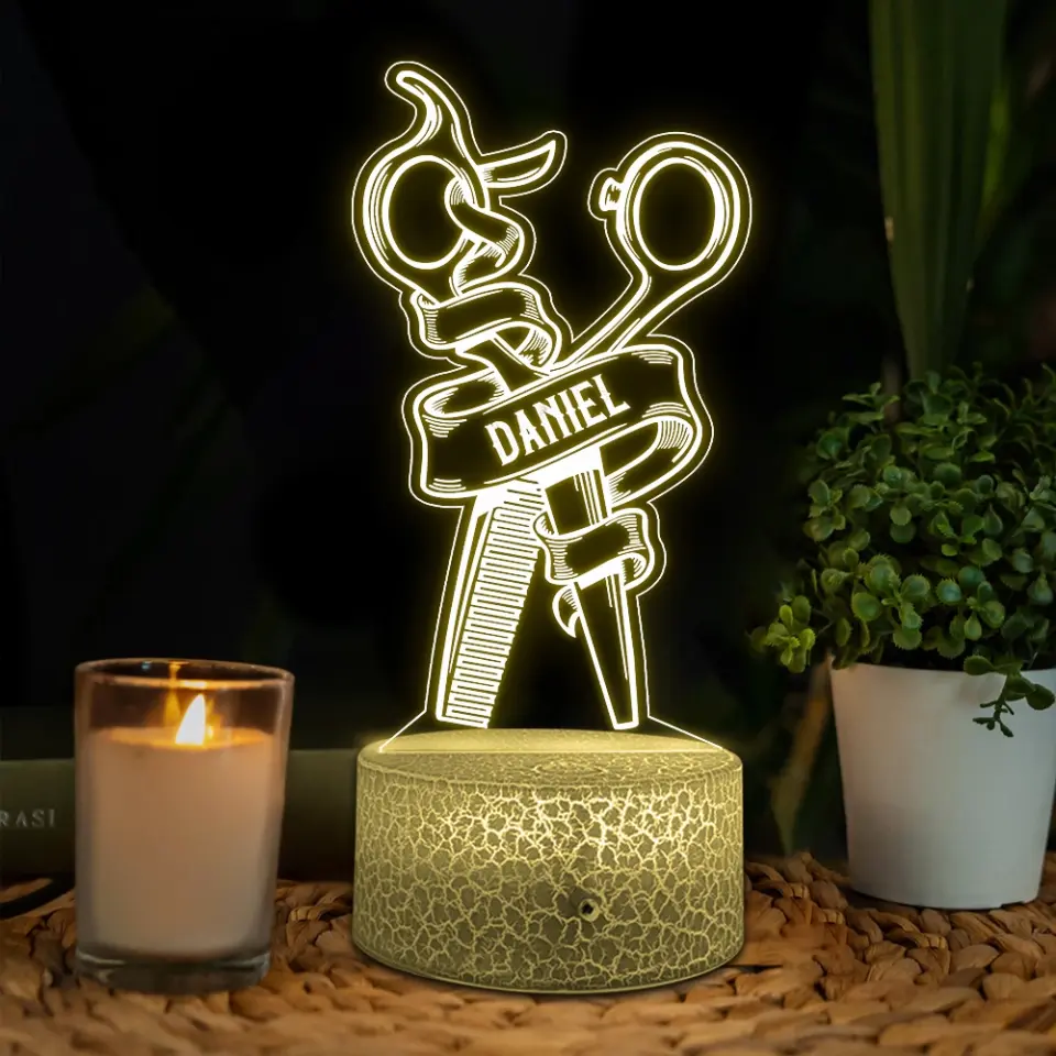 Best Hairstylist, Personalized Led Light, Birthday Gift | 312IHPBNLL072 - Image 4