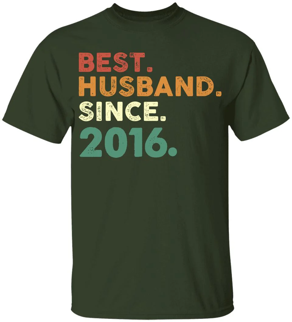 Best Husband Since - Personalized Anniversary Tshirt - Custom Years - Image 5