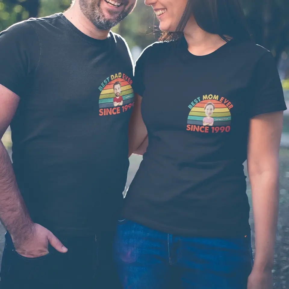 Best Mom Ever Best Dad Ever Personalized Tshirt Gift For Parents - Image 9