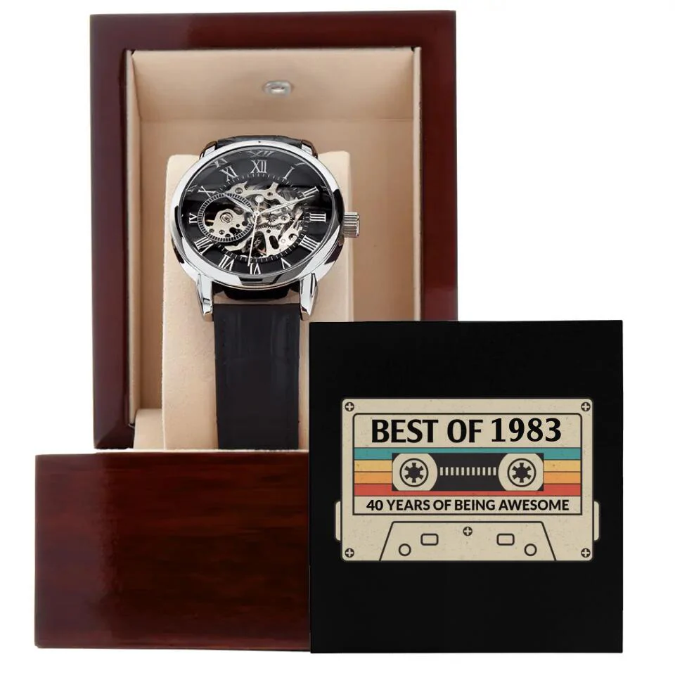 Best Of Year Recorded Many Years Of Being Awesome - Personalized Men's Watch - Best Gift For Men For Him For Husband On Anniversary - Best Birthday's Gift - 301ICNNPWA043 - Image 2