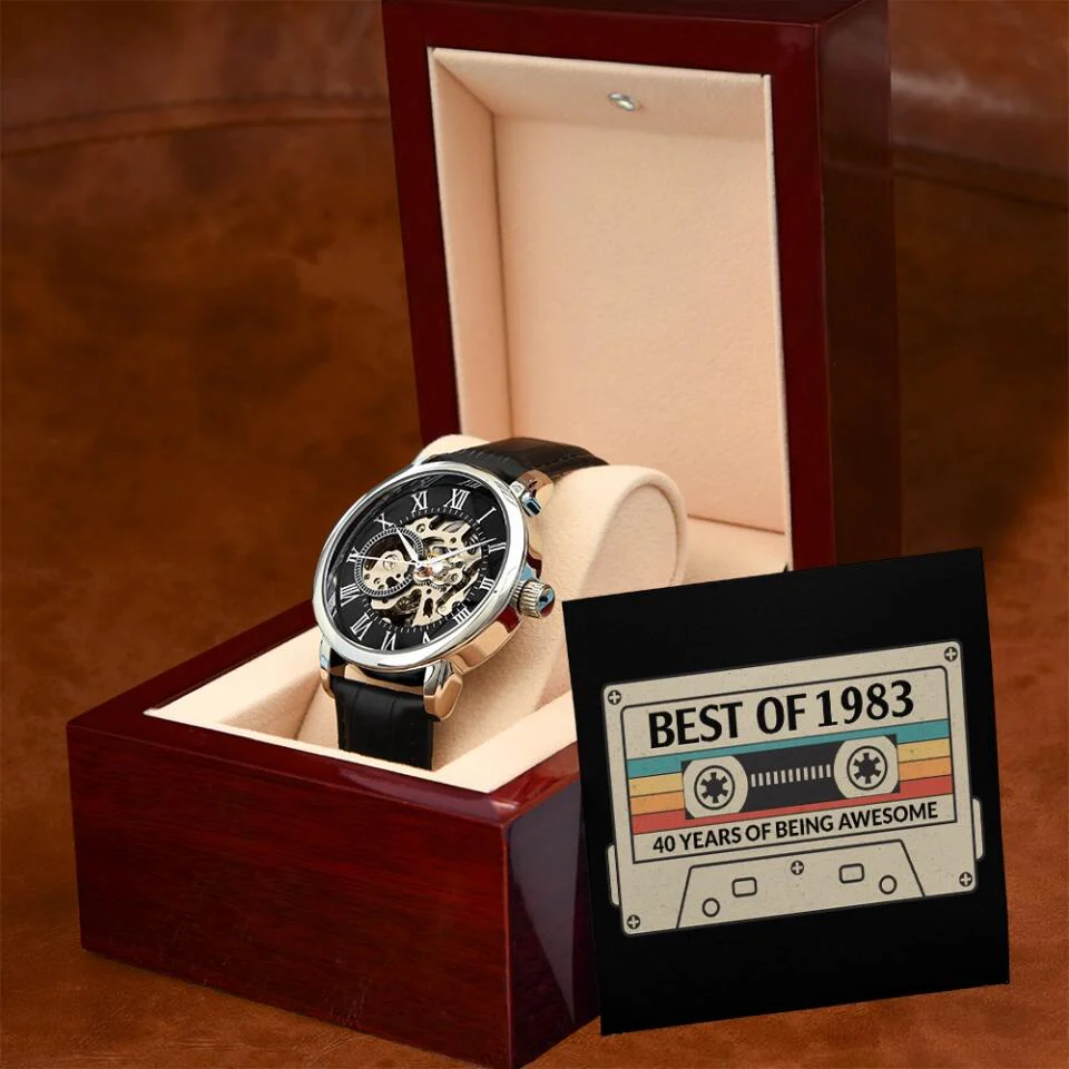 Best Of Year Recorded Many Years Of Being Awesome - Personalized Men's Watch - Best Gift For Men For Him For Husband On Anniversary - Best Birthday's Gift - 301ICNNPWA043 - Image 9