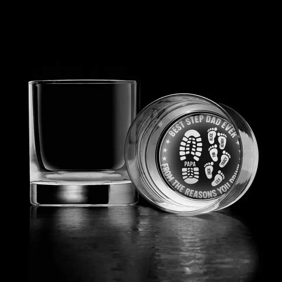 Best Step Dad Ever From The Reasons You Drink - Personalized Bar Glass - Image 6