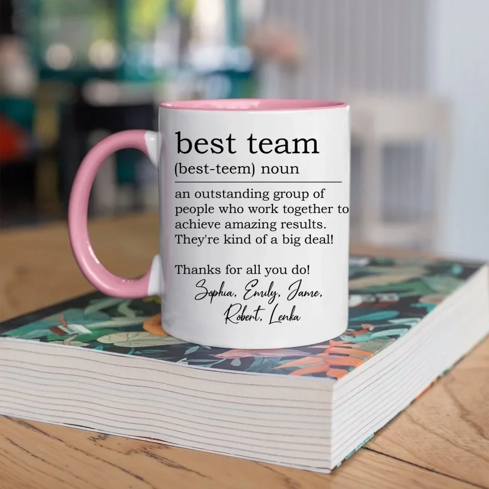 Best Team Definition - Coworker Appreciation Thank You Gifts For Employee, Coworkers - Personalized Coffee Mug with Names - Image 13