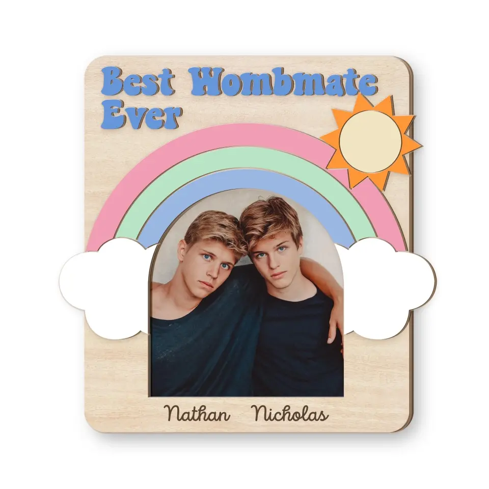Best Wombmate Ever Twin Adult Birthday Graduation Gift Fridget Photo Magnet - Image 3